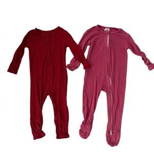 Kyte BABY and Bums & Roses Valentine Bamboo Viscose Sleep Pajama Bundle, 6-12 mo